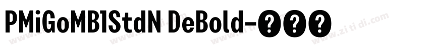 PMiGoMB1StdN DeBold字体转换